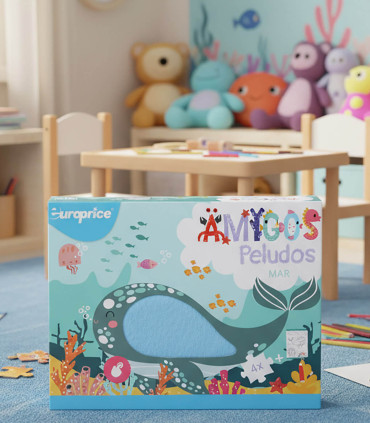CHILDREN'S PUZZLE 4 IN 1 WITH LARGE PIECES + COLORING BOOK 4 TYPES Europrice