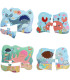 CHILDREN'S PUZZLE 4 IN 1 WITH LARGE PIECES + COLORING BOOK 4 TYPES Europrice