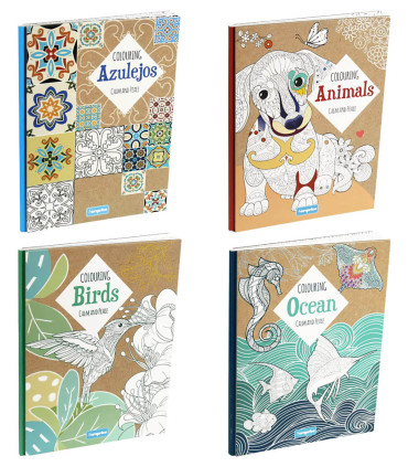 HARDCOVER COLORING BOOK 64 PAGES 4 TYPES Europrice