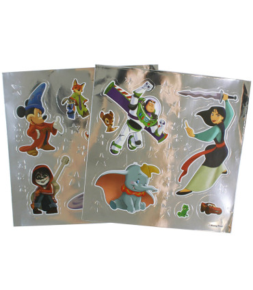 DISNEY COLORING BOOK 24 PAGES + 45 METALLIC STICKERS 3 TYPES Europrice