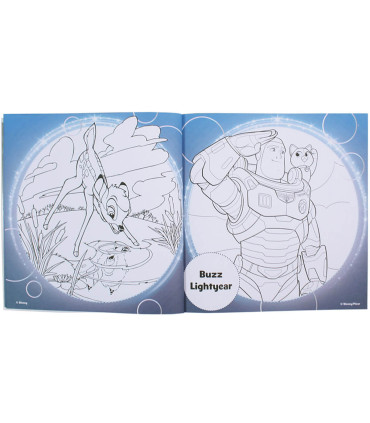 DISNEY COLORING BOOK 24 PAGES + 45 METALLIC STICKERS 3 TYPES Europrice