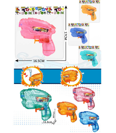 TRANSPARENT WATER PISTOL 12 CM Armtoys