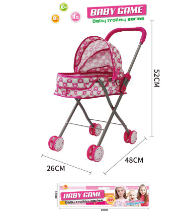 WINTER DOLL STROLLER WITH HEARTS Armtoys