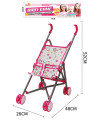 METAL DOLL STROLLER PINK