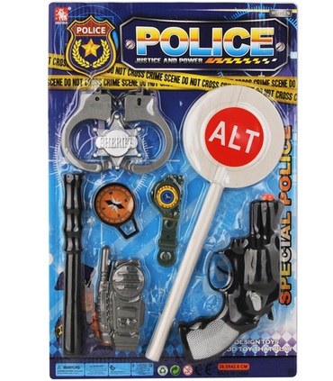 CHILDREN'S POLICE SET WITH STOP BATON - KITS AND AMMUNITION