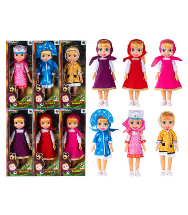 Κούκλα Μάσα με 3D μάτια 36 εκ. 6 είδη Armtoys