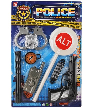 CHILDREN'S POLICE SET WITH STOP BATON - KITS AND AMMUNITION