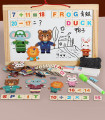 WOODEN BOARD WITH MAGNETIC ELEMENTS