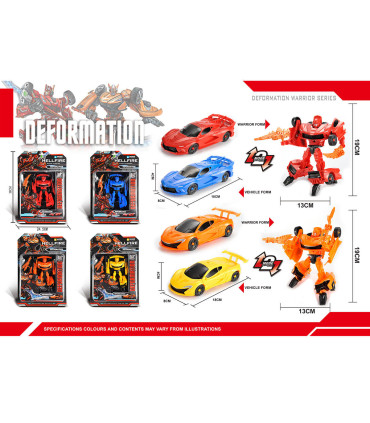 TRANSFORMERS SPORTS CAR IN BLISTER 4 COLORS Armtoys