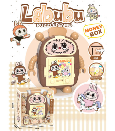 CHILDREN'S SAFE PIGGY BANK WITH LABUBU PUZZLE Armtoys