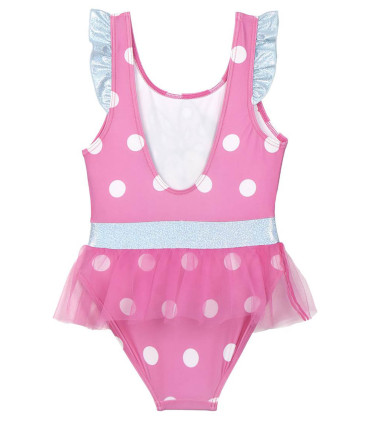 CHILDREN'S ONE-PIECE MINNIE SWIMSUIT WITH POLKA DOTS AND TULLE 3-7 YEARS. Cerda