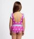 CHILDREN'S ONE-PIECE MINNIE SWIMSUIT WITH POLKA DOTS AND TULLE 3-7 YEARS. Cerda