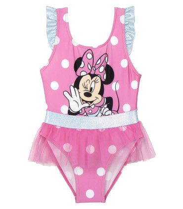 CHILDREN'S ONE-PIECE MINNIE SWIMSUIT WITH POLKA DOTS AND TULLE 3-7 YEARS. Cerda