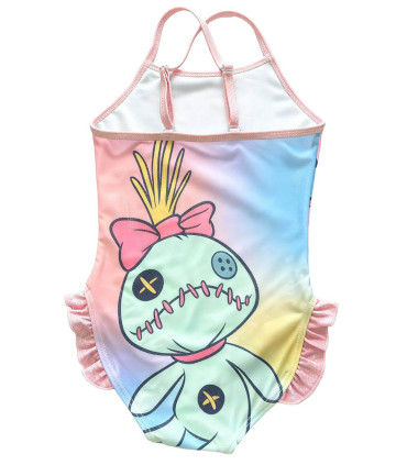 KIDS' ONE-PIECE SWIMSUIT STITCH PINK 5-12 YEARS. Cerda