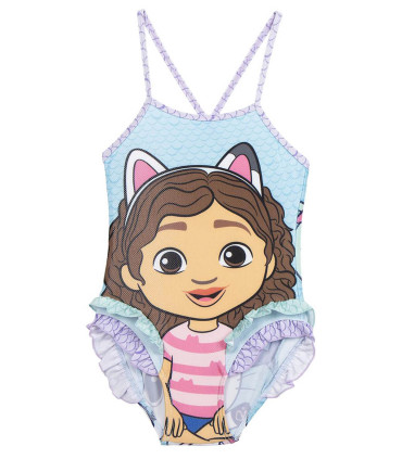 CHILDREN'S ONE-PIECE SWIMSUIT GABBY'S DOLLHOUSE BLUE 2-6 YEARS Cerda