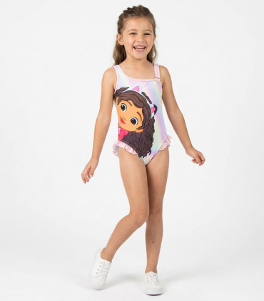 CHILDREN'S ONE-PIECE SWIMSUIT GABBY'S DOLLHOUSE PINK 2-6 YEARS. Cerda