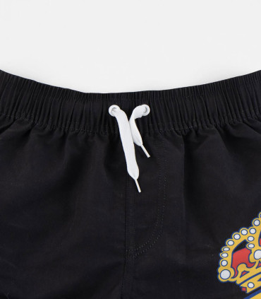 CHILDREN'S SWIM SHORTS REAL MADRID BLACK 6-14 YEARS. Cerda