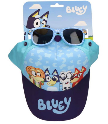 CHILDREN'S CAP WITH VISOR 51 CM + SUNGLASSES BLUEY Cerda