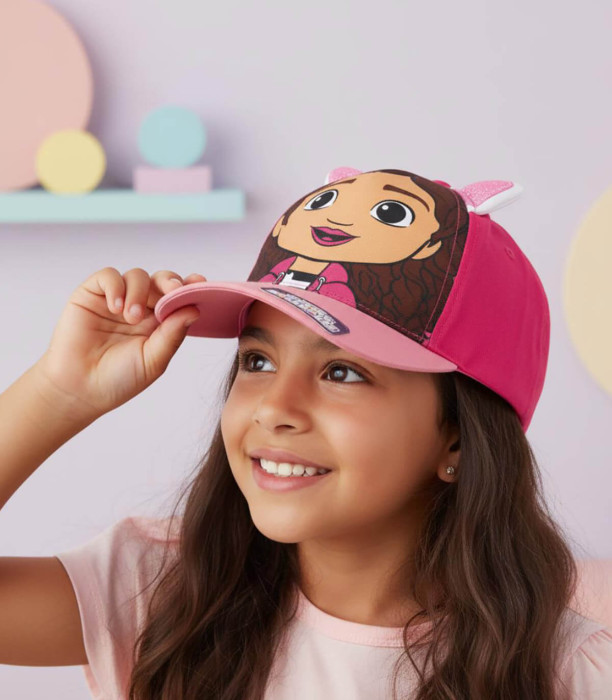CHILDREN'S CAP WITH VISOR AND GABBY'S DOLLHOUSE PATCH 53 CM Cerda