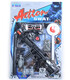 POLICE KIT WITH AUTOMATIC MACHINE AND PISTON ON CARDBOARD - KITS AND AMMUNITION