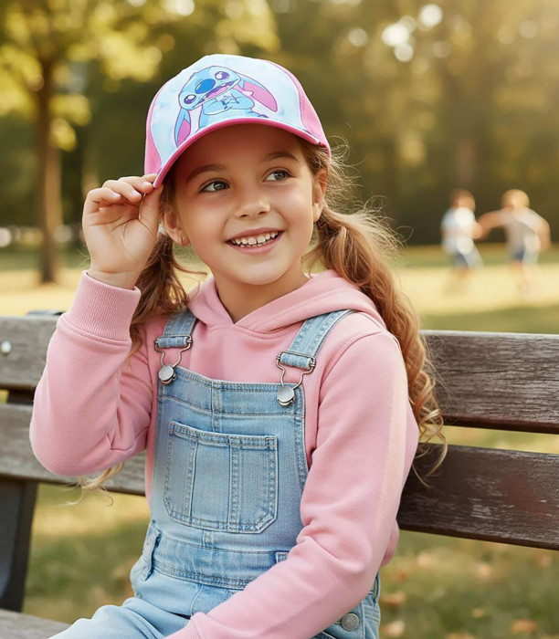 CHILDREN'S CAP WITH VISOR 53 CM STITCH PINK Cerda