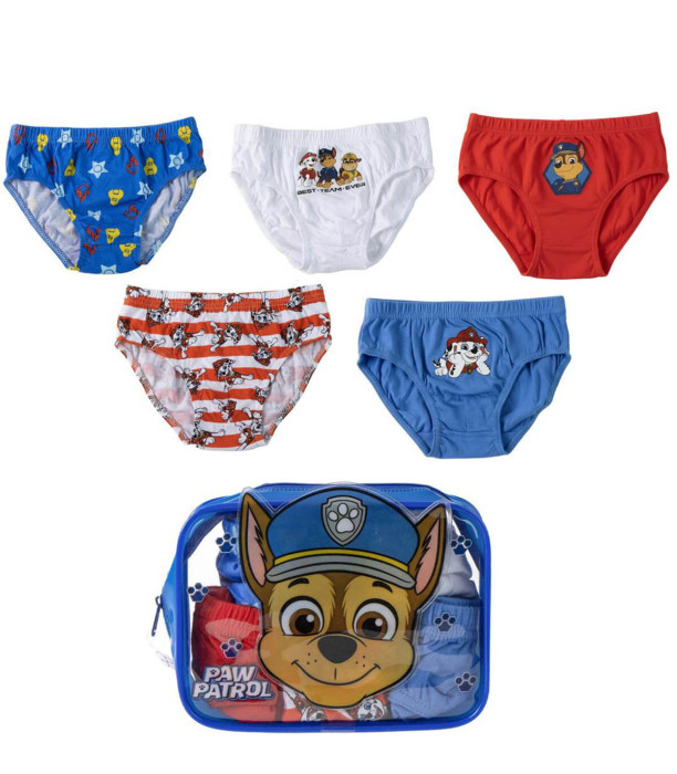 BOYS' UNDERWEAR 5 PCS IN PAW PATROL BAG 2-8 YEARS Cerda