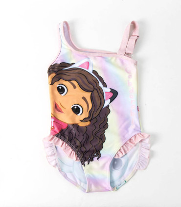 CHILDREN'S ONE-PIECE SWIMSUIT GABBY'S DOLLHOUSE PINK 2-6 YEARS. Cerda