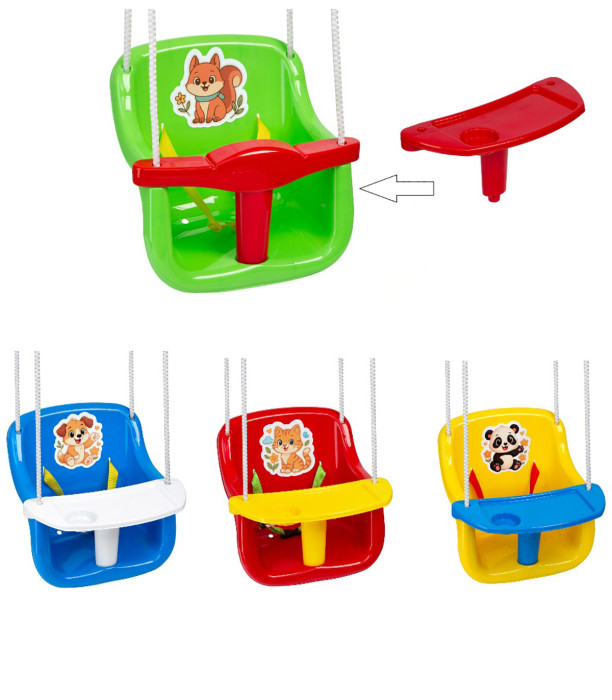 CHILDREN'S SWING WITH TABLE 2 IN 1 4 COLORS Bamsic