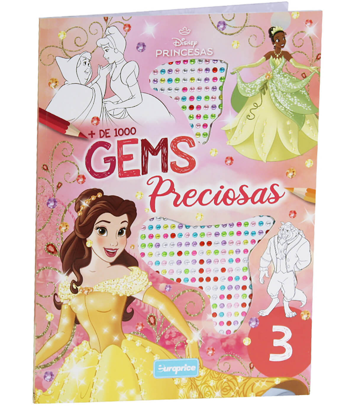 ΒΙΒΛΙΟ ΖΩΓΡΑΦΙΚΗΣ DISNEY PRINCESS 24 ΣΕΛΙΔΕΣ + 1000 ΔΙΑΜΑΝΤΕΝΙΕΣ ΠΕΤΡΕΣ 4 ΕΙΔΗ Europrice