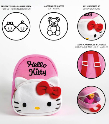 CHILDREN'S PREMIUM PLUSH BACKPACK HELLO KITTY 22X18 CM Cerda