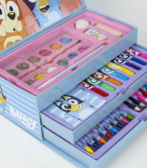 THREE-STORY DRAWING SUITCASE BLUEY Cerda