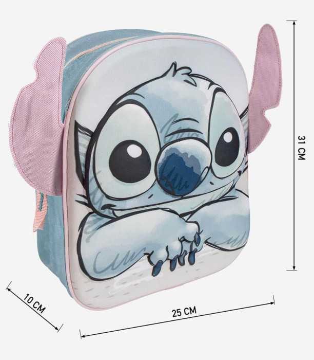 CHILDREN'S 3D STITCH BACKPACK WITH EARS 31X30 CM Cerda
