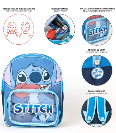 CHILDREN'S BACKPACK WITH FRONT POCKET STITCH 30X25 CM Cerda
