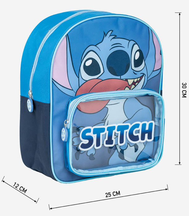 CHILDREN'S BACKPACK WITH FRONT POCKET STITCH 30X25 CM Cerda