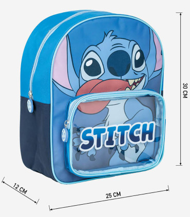 Παιδικό σακίδιο με μπροστινή τσέπη Stitch 30x25 εκ Cerda