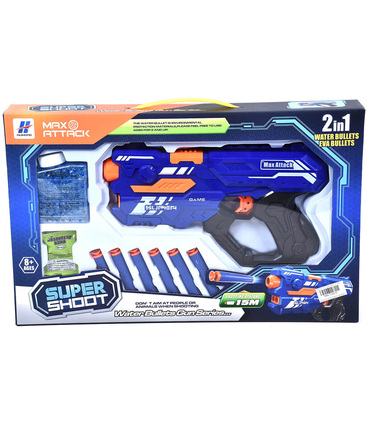 BLUE PISTOL WITH WATER BOMBS AND SOFT ARROWS - PISTOLS
