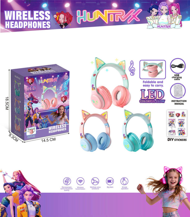 Ακουστικά K-POP με αυτάκια και Bluetooth Armtoys