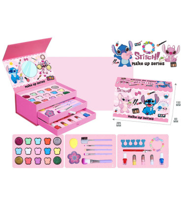 THREE-STORY SUITCASE WITH STITCH MAKEUP Armtoys