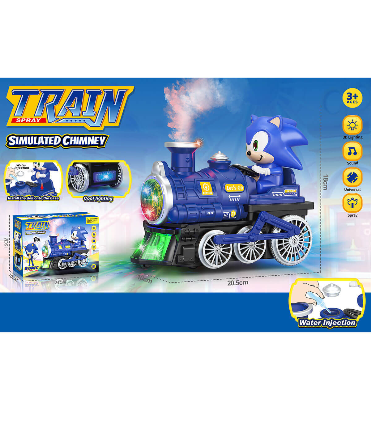 ΠΑΙΔΙΚΗ ΜΟΥΣΙΚΗ ΑΤΜΑΤΡΕΝΙΑ ΜΕ ΚΑΠΝΟ SONIC Armtoys