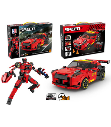 CHILDREN'S CONSTRUCTOR TRANSFORMER 2 IN 1, 335 PARTS RED Armtoys