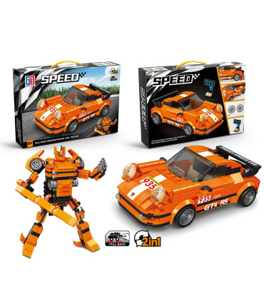 CHILDREN'S CONSTRUCTOR TRANSFORMER 2 IN 1, 354 PARTS ORANGE Armtoys