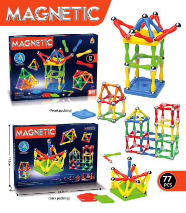CHILDREN'S MAGNETIC CONSTRUCTOR 77 PIECES Armtoys