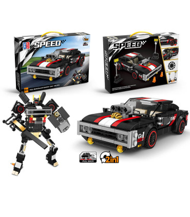 CHILDREN'S CONSTRUCTOR TRANSFORMER 2 IN 1, 356 PARTS BLACK Armtoys