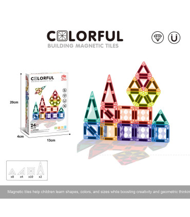 CHILDREN'S MAGNETIC CONSTRUCTOR 24 PIECES Armtoys