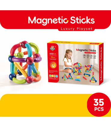 CHILDREN'S MAGNETIC CONSTRUCTOR STICKS 35 PIECES Armtoys