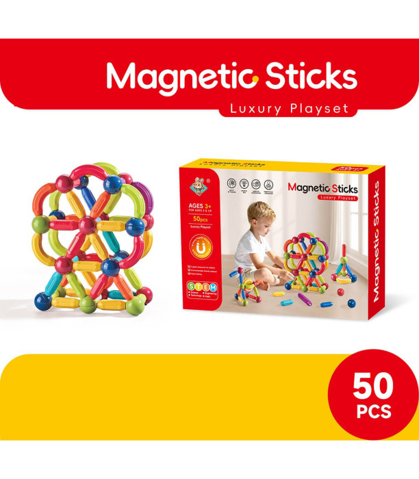 CHILDREN'S MAGNETIC CONSTRUCTOR STICKS 50 PIECES Armtoys