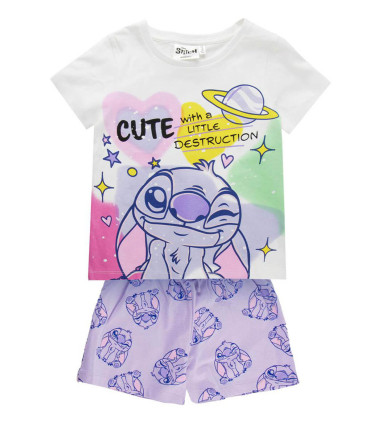 CHILDREN'S SUMMER PAJAMAS STITCH ANGEL 6-12 YEARS. Cerda