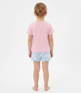 CHILDREN'S SUMMER PAJAMAS BLUEY PINK 3-6 YEARS. Cerda