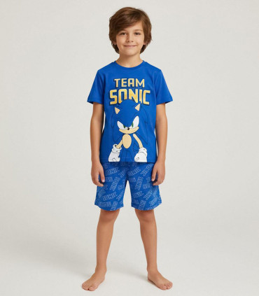 CHILDREN'S SUMMER PAJAMAS TEAM SONIC 4-10 YEARS Cerda
