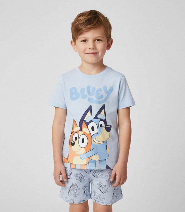 CHILDREN'S SUMMER PAJAMAS BLUEY BLUE 3-6 YEARS Cerda